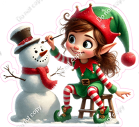 Santa's Elf - Girl - Snowman
