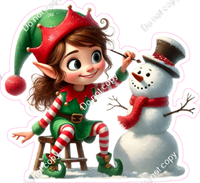 Santa's Elf - Girl - Snowman