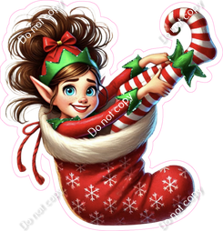 Santa's Elf - Girl - Stocking