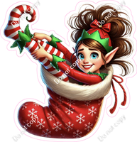 Santa's Elf - Girl - Stocking