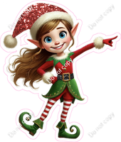 Santa's Elf - Girl - Pointing