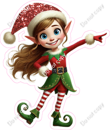 Santa's Elf - Girl - Pointing