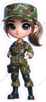 Female Soldier in Camo