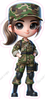 Female Soldier in Camo