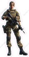 Female Soldier in Camo