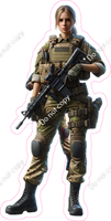 Female Soldier in Camo