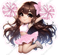 Cheerleader Jumping - Baby Pink