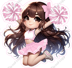 Cheerleader Jumping - Baby Pink