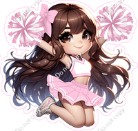 Cheerleader Jumping - Baby Pink
