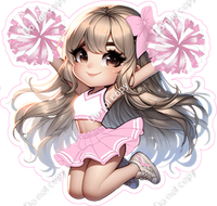 Cheerleader Jumping - Baby Pink