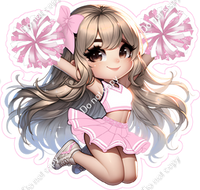Cheerleader Jumping - Baby Pink