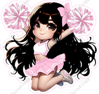Cheerleader Jumping - Baby Pink