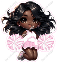 Cheerleader Jumping - Baby Pink