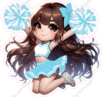Cheerleader Jumping - Baby Blue