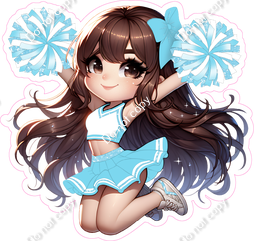 Cheerleader Jumping - Baby Blue