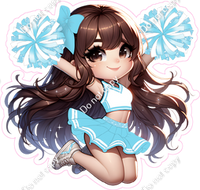 Cheerleader Jumping - Baby Blue