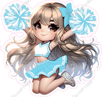 Cheerleader Jumping - Baby Blue