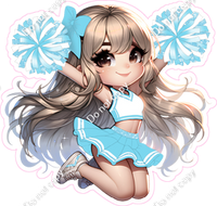 Cheerleader Jumping - Baby Blue