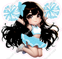 Cheerleader Jumping - Baby Blue