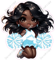 Cheerleader Jumping - Baby Blue