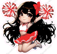 Custom Cheerleader Jumping - Change Colors - Choose Skin Tone , Hair Color