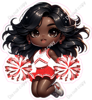 Custom Cheerleader Jumping - Change Colors - Choose Skin Tone , Hair Color