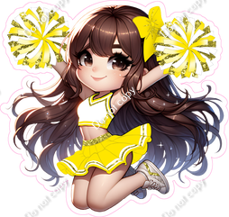 Cheerleader Jumping - Yellow