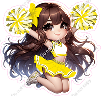 Cheerleader Jumping - Yellow