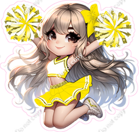 Cheerleader Jumping - Yellow