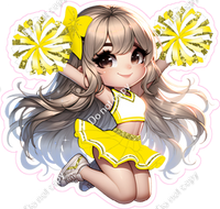 Cheerleader Jumping - Yellow