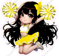 Cheerleader Jumping - Yellow
