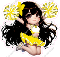 Cheerleader Jumping - Yellow