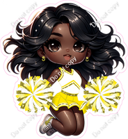 Cheerleader Jumping - Yellow