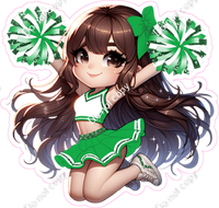 Cheerleader Jumping - Green
