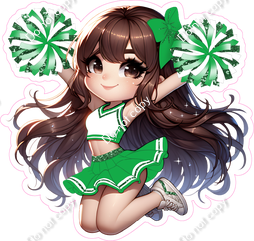Cheerleader Jumping - Green