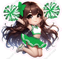 Cheerleader Jumping - Green