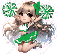 Cheerleader Jumping - Green