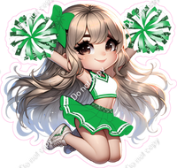 Cheerleader Jumping - Green