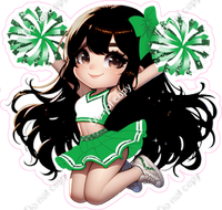 Cheerleader Jumping - Green