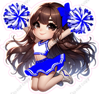 Cheerleader Jumping - Blue