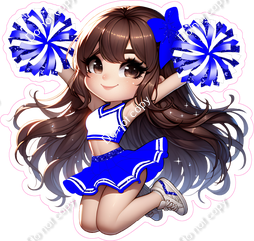 Cheerleader Jumping - Blue