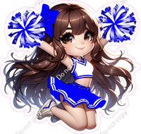 Cheerleader Jumping - Blue