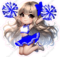 Cheerleader Jumping - Blue