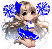 Cheerleader Jumping - Blue