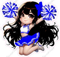 Cheerleader Jumping - Blue