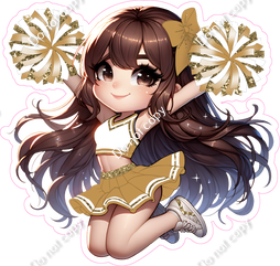 Cheerleader Jumping - Gold
