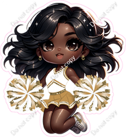 Cheerleader Jumping - Gold