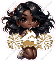 Cheerleader Jumping - Gold