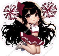 Cheerleader Jumping - Burgundy