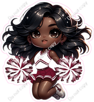 Cheerleader Jumping - Burgundy